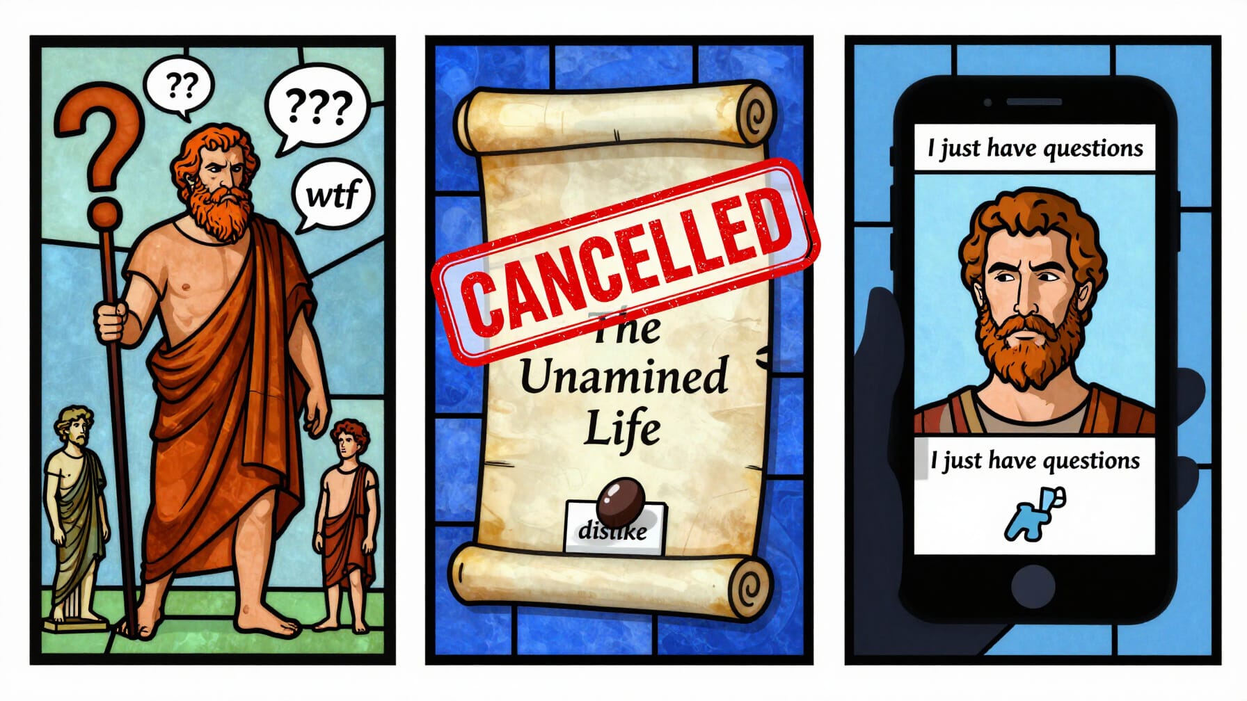 Socrates Gets Cancelled for Mansplaining Ethics