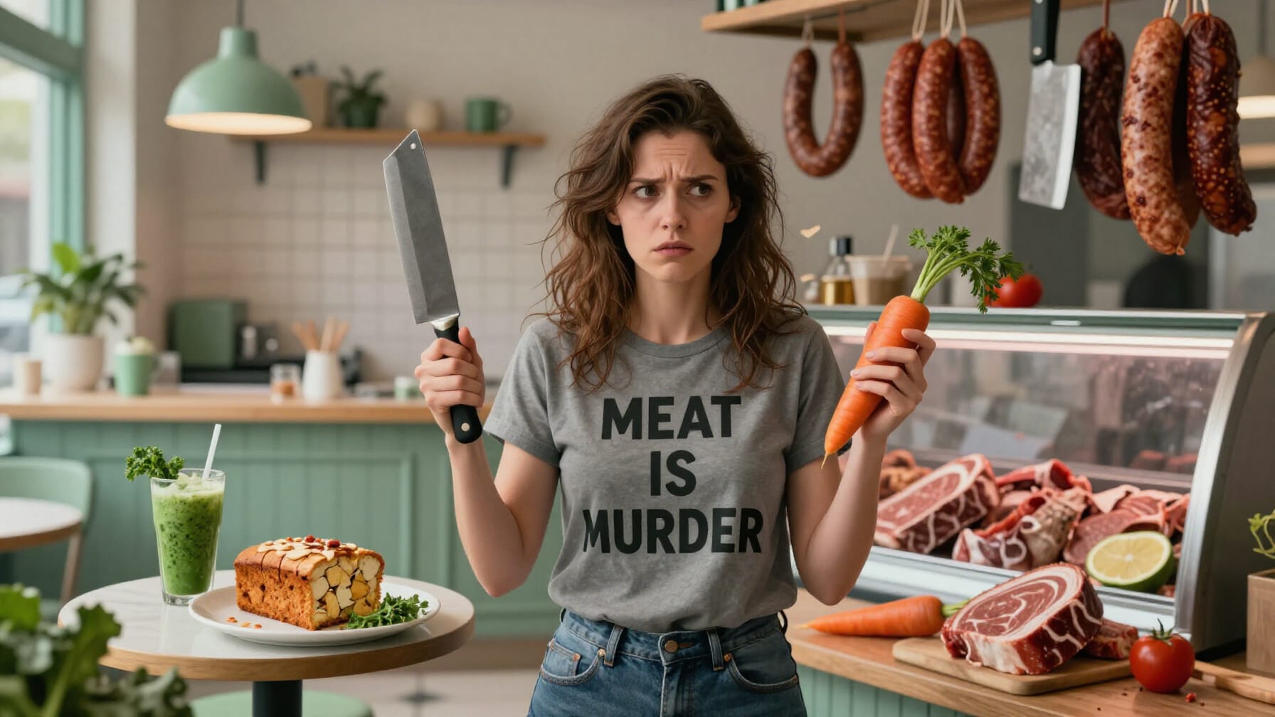 What If a Vegetarian Was Put in Charge of a Butcher Shop? Cover